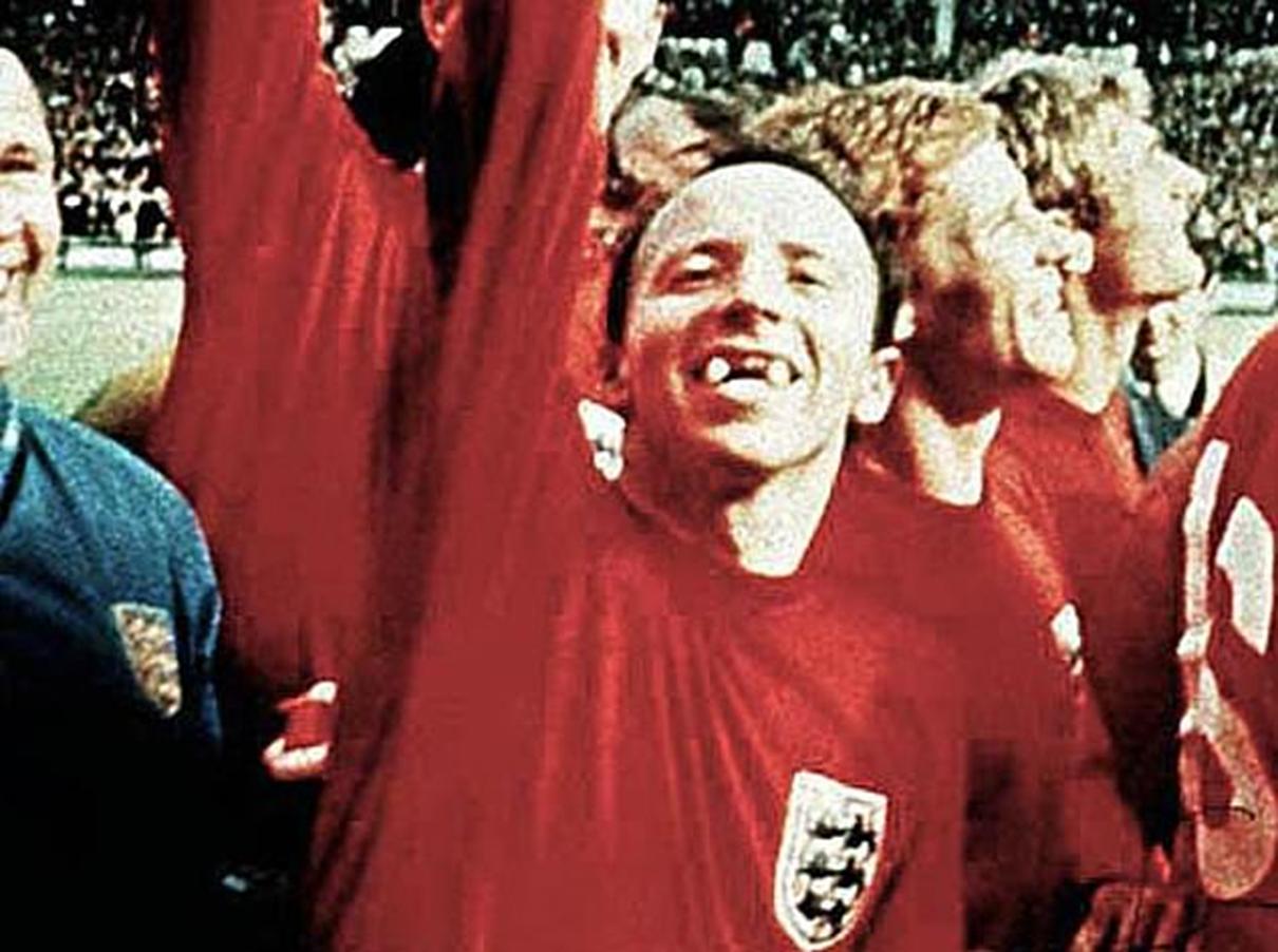 Stiles (pictured celebrating the 1966 World Cup win) died aged 78 last month after a long battle with Alzheimer's disease