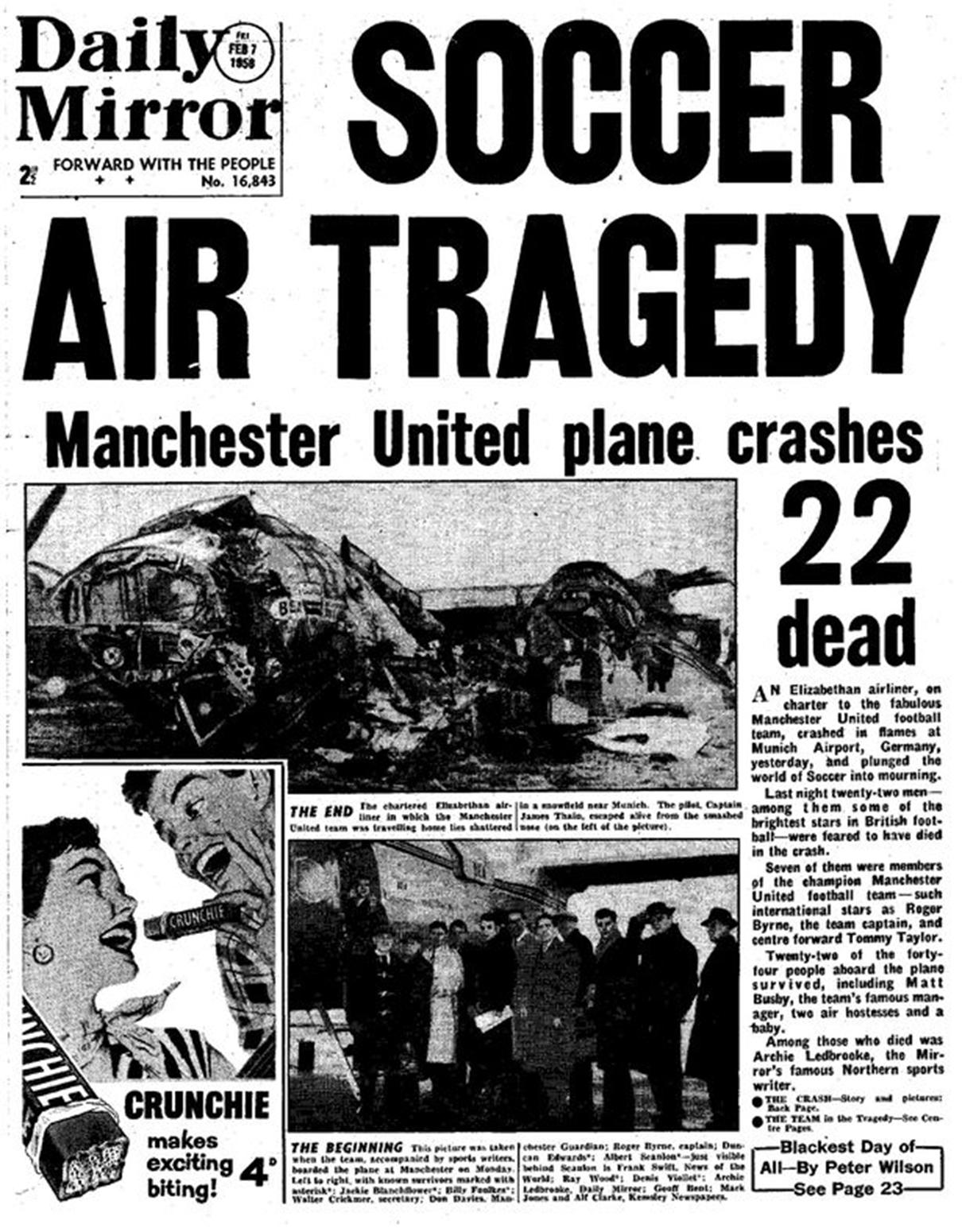 The blackest day in British sport: How the Daily Mirror reported the Munich  air disaster 60 years ago - Mirror Online